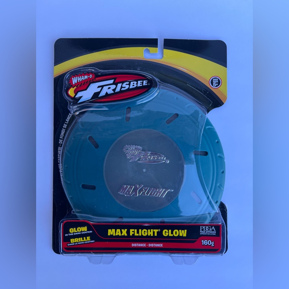 1 Disc Wham-O Max Flight Glow Frisbee Disc Teal Brand New - Picture 2 of 4